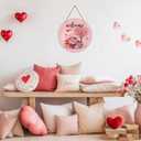 Valentines Day Decorations St Patricks Day Decorations Reversible Valentines Wreath Truck Door Decor Hanging Wall Welcome Sign Wooden Front Door Hanger Wreath for Porch Wall Indoor Home Decor