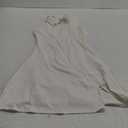 QINSEN Womens Zip Front Tennis Dress Polo Collar Racer Back Workout Golf Dresses Build in Shorts with Pockets (Medium, White)