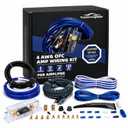 TOPSTRONGGEAR 4 Gauge OFC Amp Kit Car Audio Amplifier Wiring Install Kit with RCA Cables, 150A Fuse, 17FT Power Cable – 4 OFC Complete Subwoofer Installation Kit for Car, Truck, Marine Stereo Systems