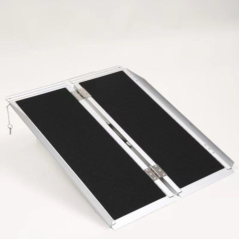 4FT Wheelchair Ramp Non-Slip Portable Aluminum Alloy Ramp, Thresholds Ramp,Suitable for Stairs Steps Home Pets Doorways