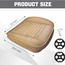 Wuyaoyao Car Seat Bottom Cover, Anti-Slip Leather Car Front Seat Cushion Pad, Full Wrap Bottom Auto Seat Protector with Pocket, Universal Front Seat Cover Cushion Mat for Most Vehicles (Beige)