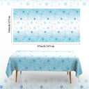 6 PCS Blue Plastic Snowflake Tablecloth(54x108 Inch) Frozen Birthday Winter Wonderland Decorations Disposable Table Cover Tablecloths for Christmas Holiday New Year Party Favors Supplies Decor