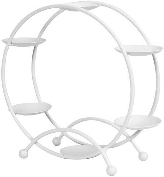 Ferris Wheel Display Rack Decorative Safe Dessert Serving Tray, Cupcakes Holder Rack Cupcake Display for Bedroom and Living Room Fits 6 Medium Cupcakes(White)
