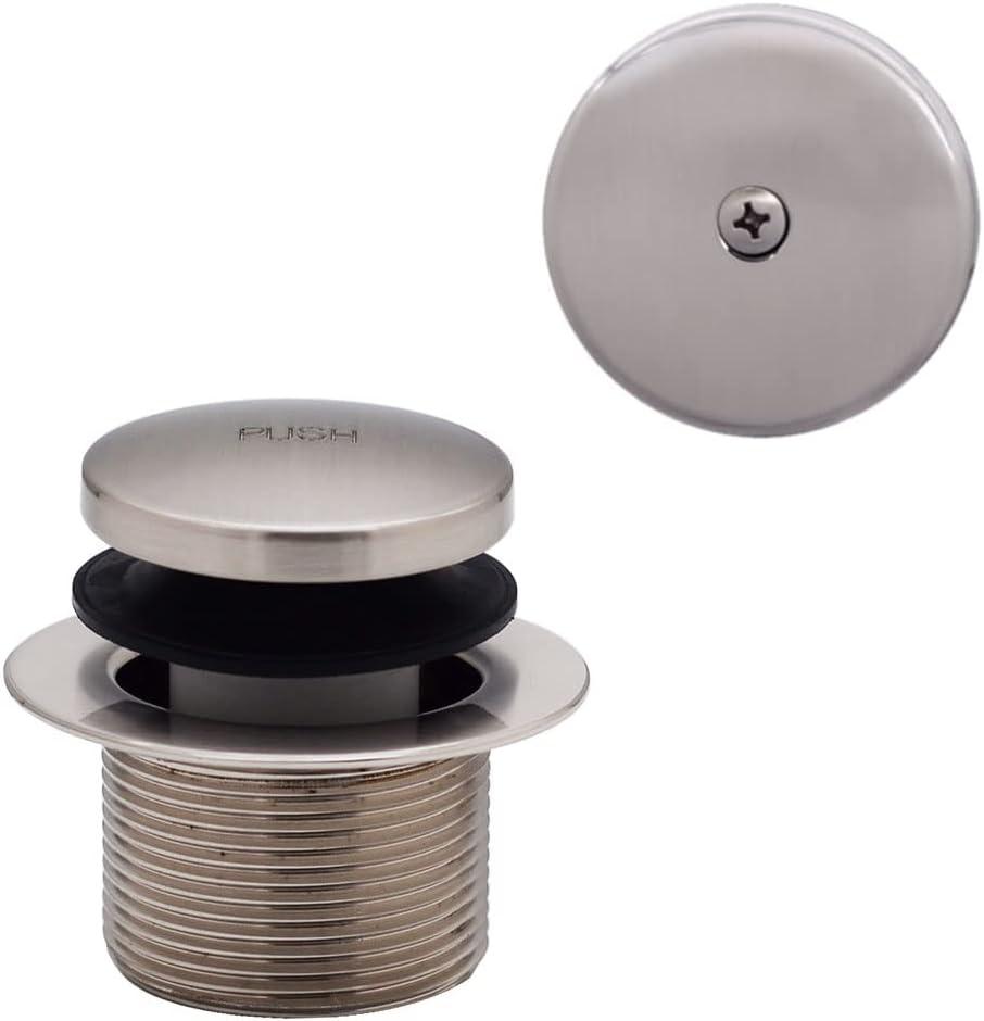Westbrass Tip-Toe Coarse Thread Tub Trim Set with 1-Hole Overflow Faceplate, Satin Nickel, R93-07 Westbrass Tip-Toe Coarse Thread Tub Trim Set with 1-Hole Overflow Faceplate, Satin Nickel, R93-07
