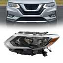 LED DRL Headlights Assembly Compatible with 2017-2020 Nissan Rogue with LED Daytime Running Light(Left and Right Side)