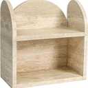 DUANYAN Travertine Shelf Bathroom Counter Organizers and Storage 2-Tier, 13"*6.3"*13.2"