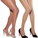 2 Double Sparkly Tights for Women Shimmer Tights Womens Fishnet Stockings Transparent Tights Sparkle Rhinestone Pantyhose, One Size