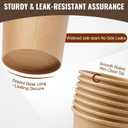 120 Pack 12 oz Disposable Paper Cups, Brown Coffee Cups Unbleached Kraft Paper, Sturdy Leak Resistant Hot/Cold Disposable Cups for Party Home Office