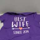 Best wife since 2014 for 11th wedding anniversary T-Shirt (L, Purple)