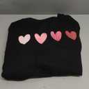 KNEYATTA Valentine Day Sweatshirts for Women Valentine Heart Sweatshirt Valentines Shirt Vintage Pullover Tops (Large, Black)