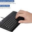 Super Mini Wired Keyboard, MCSaite Full Size 78 Keys Keypad Small Portable Fit with Professional or Industrial Use for Computer Laptop Mac Notebook