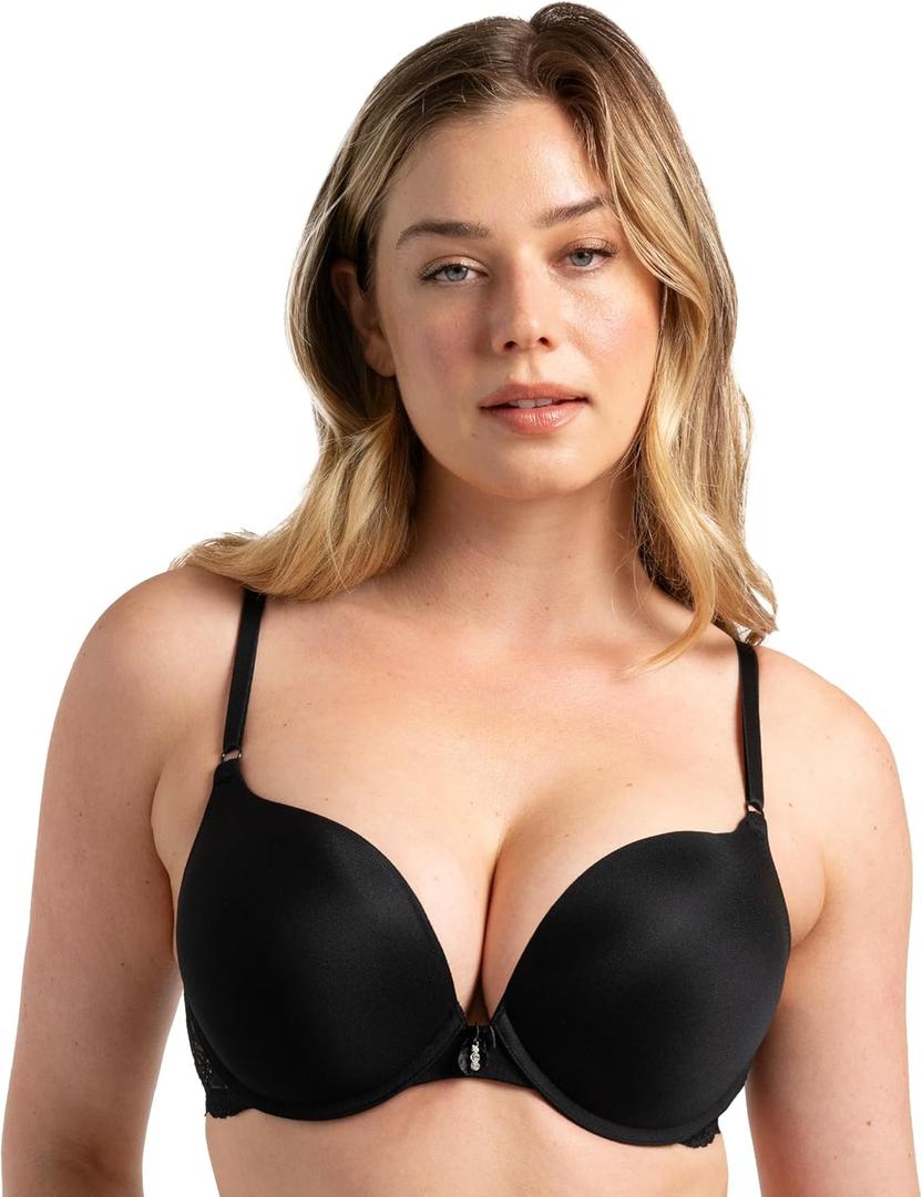 Smart & Sexy Womens Maximum Cleavage Underwire Push Up Bra (Black)