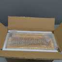 Rattan Decorative Box with Lid, Rectangular Woven with Glass for Display, Set of 2 Wicker for Decor