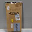 Malier Indoor Dog Gate with Door, 26-41" Extra Wide Full Metal Pet Gate Short Dog Gate for Stairs, Pressure Mount 10'' Tall Small Puppy Low Gate Easy Step Over for Doorways