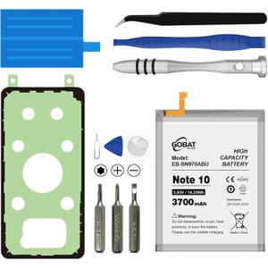 Replacement for Samsung Galaxy Note 10 Battery,3700mAh High Capacity Battery fit for Samsung Galaxy Note 10 Plus Model (SM-N970F/DS/U/U1/W/0/DS/N SM-N971U/N) with Repair Tool Kits,EB-BN970ABU