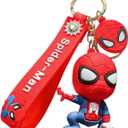 Spider Keychain, Cute Backpack Keychain,Kawaii Key Chain Wristlet Car Charms (Red)