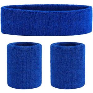 ONUPGO Sweatband Set Sports Headband Wristband Set Sweatbands Terry Cloth Wristband Wrist Sweatband Headbands Moisture Wicking Sweat Absorbing Head Band