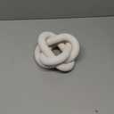 Yalikop 3 Link Wood Knot Decor Rustic Home Dcor Accents Hand Carved Coffee Table Decoration, Boho Chain Link Decoration, Modern Shelf, Rustic Objects for Home Living Room Bedroom(White)