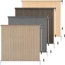 Outdoor Roller Shade 8' W x 8' L Cordless Patio Shades Roll Up Outdoors Blinds with UV Protection, Exterior Roller Shades Cloth for Porch Pergola, Walnut