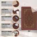 Ottomanson Persian Medallion 3x5 Area Rug for Entryway Non-Slip Kitchen Rug