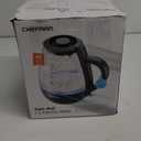 Chefman 1.7-Liter Electric Tea Kettle w/ Borosilicate Glass and Automatic Shutoff - Black