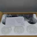 3 Light Bathroom Vanity Light, Matte Black Bathroom Light Fixtures with Clear Glass Shade, Vanity Light Fixtures Over Mirror for Bedroom Living Room,E26