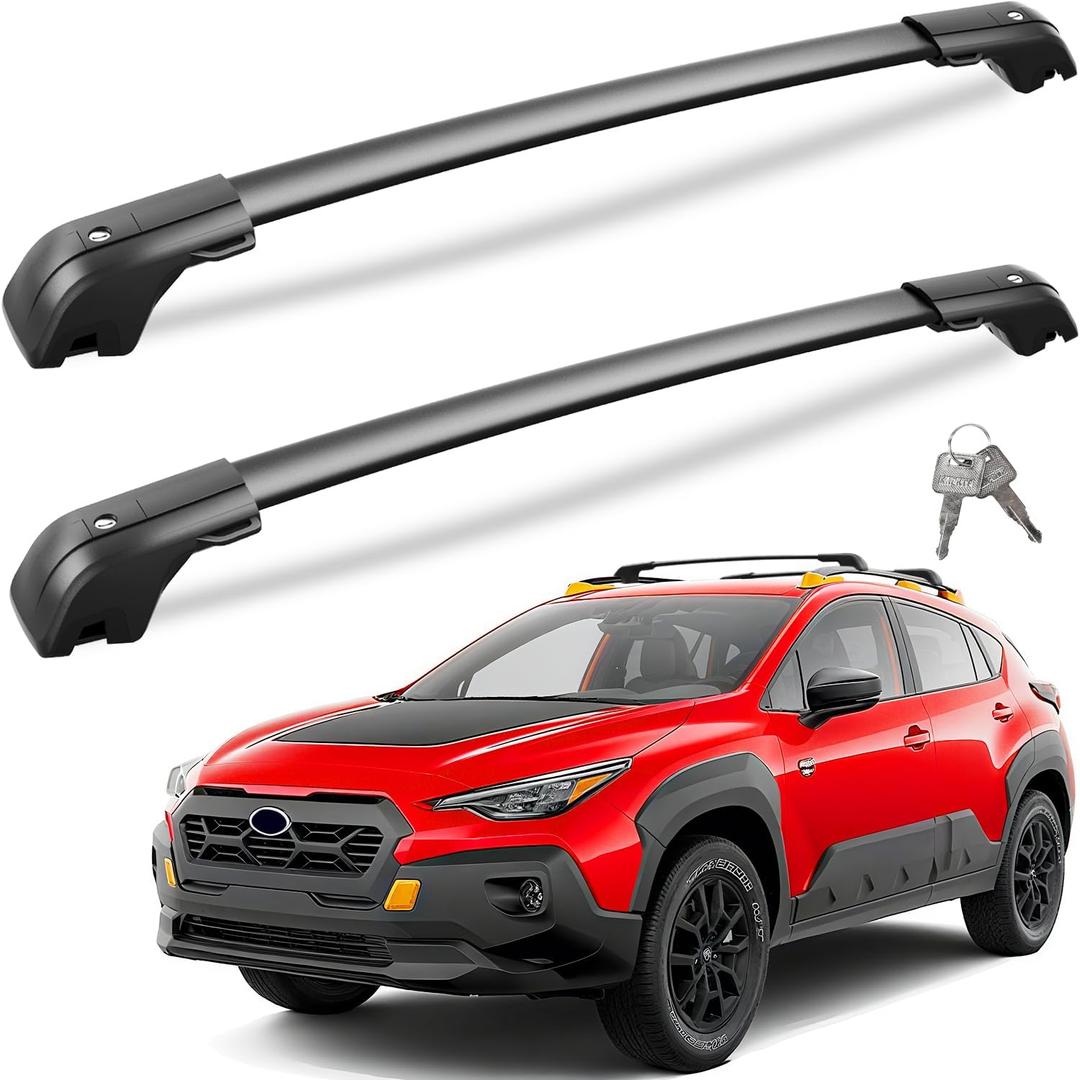Wonderdriver 330lb Heavy Duty Lockable Roof Rack Cross Bars Compatible with Subaru Crosstrek Wilderness 2024-2026, All-Metal Aluminum Roof Rails Crossbars Rooftop Luggage Racks Bike Kayak Snowboard
