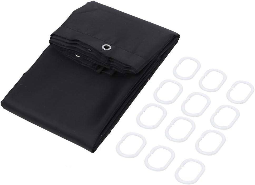 Black Polyester Fabric Shower Curtain with ABS Hooks, Soft Texture, Long Lifespan for Bathroom Hotel, Delicate Car Line, Static (150 * 180cm)