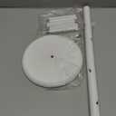 Wisuce White Coffee Mug Tree, Updated Thick Bamboo Mug Holder Base,Coffee Cup Stand Mug Holders with 6 Hooks for Countertop Organizer Stand