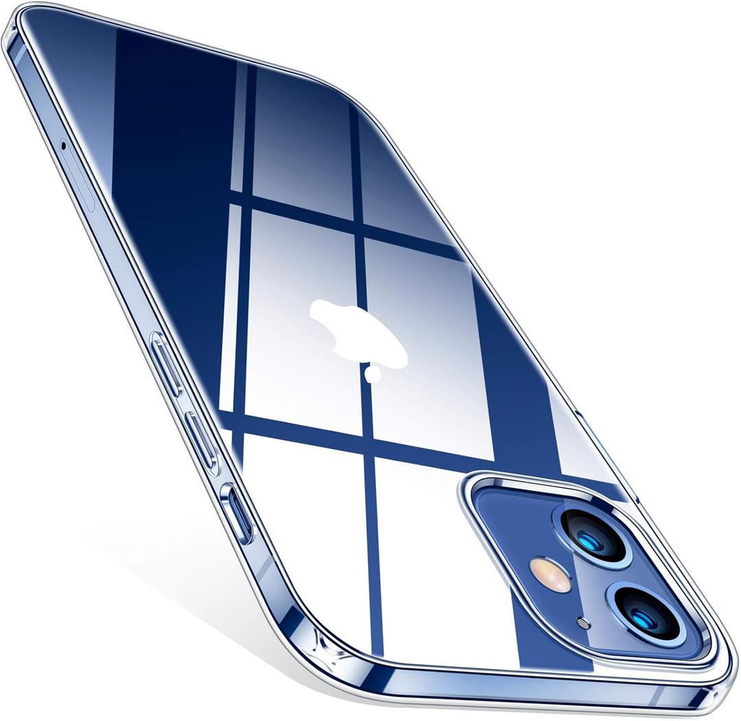 TORRAS Crystal Clear Compatible for iPhone 12 Mini Case, [Long Lasting Clarity] Slim Yet Durable Soft Silicone Thin Phone Cases for iPhone 12 Mini 5.4 inch 2020 Release, Crystal Clear