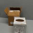 SwallowLiving Wooden Tissue Box Cover Square - Weighted Farmhouse Facial Tissue Holder with Sliding Bottom - Distressed White Tree of Life Dispenser for Bathroom Vanity, Bedroom & Living Room Decor