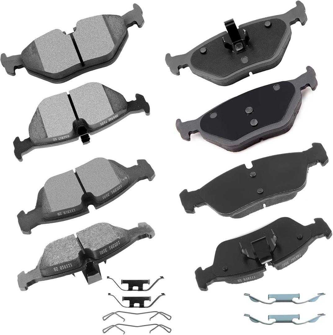 cciyu D781 D763 Front Rear Ceramic Brake Pads Kits 8pcs fit For BMW 318i,318is,318ti,3i,323Ci,323i,323is,325Ci,325i,325is,325xi,328Ci,328i,328is,Z3,Z4