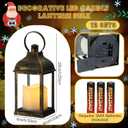 12 Set 10 Inch Bronze Decorative Candle Lanterns Bulk Lanterns Centerpiece with LED Flameless Candle Indoor Outdoor Battery Powered Hanging Lights for Wedding Mother Day Party Decoration
