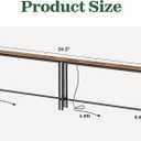 SUPERJARE 94.5 inch Narrow Behind Couch Table with Charging Stations, 5.9''D x 94.5''W x 29.7''H