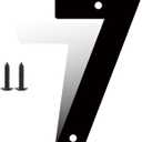4 Inch Metal House Numbers, Metal Address Numbers, Modern Black House Number for Outside, Outdoor Address Number for Apartment Home Street Office Mailbox (7)