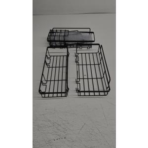 5 Pack Shower Caddy Organizer Rack Shelf for Inside Shower, Adhesive Bathroom Wall Storage Basket Rustproof Stainless Steel Shampoo Holder, Bathroom Accessory Decor Set, Black