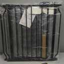 ALLAIBB Extra Wide Pressure Mount Baby Gate Auto Close Black Metal Child Dog Pet Safety Gates with Walk Through for Stairs,Doorways,Kitchen and Living Room (71.65-85.03"/182-218cm)