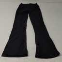 AEROPOSTALE Women's Fold Over Flare Leggings, Dark Black, Medium
