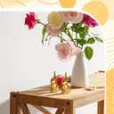 Wesiti 2 Pcs Easter Decorations Golden Bunny Figurines Set 4.5 Inch Ceramic Easter Rabbit Statue Vintage Bunny Figurine Gifts for Couples Home Office Table Decor Spring Party Supplies (Large)