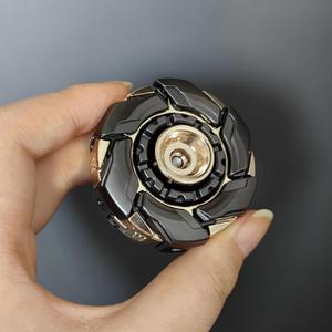 EDC Fidget Sliders Open Armor Spinning TopFidget Toys Stress Relief for Adults Magnetic Metal (Gray Gold)