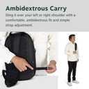 Osprey Quasar Shoulder Sling Bag - Everyday Crossbody Backpack with Laptop Sleeve, Bottle Pocket, & Phone Pocket, Black