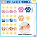 2 x Marspark 8 Pcs Blue Dog with Daisy Party Banner Decorations Paper Garlands Pastel Cartoon Blue Dog Paw Print and Daisy Hanging Garland Banner Puppy Cutouts for Birthday Party Supplies Decor