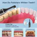 Tooth Polisher,Rechargeable Tooth Whitening Kit for Teeth Cleaning and Whitening, with 8 Brush Heads, LED Light, 5 Speed Modes Dental Polisher Personal Dental Care Kit for Home Use and Travel