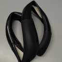 KAFEEK Classic Carbon Fiber Steering Wheel Cover, Universal 15 inch, Breathable Microfiber Leather, Black (Standard size[14 1/2''-15''])