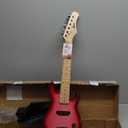 WINZZ EGM100 30 Inches Real Kids Electric Guitar with Beginner Kit, Right Handed (Gradient Pink)