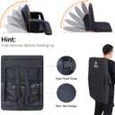 Nice C Heated Massage Stadium Seats, Floor Chair, Bleacher Seats, Reclining Waterproof Cushion, Foldable, Thick Padding, with Shoulder Straps & Side Pockets, Large