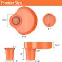 Car Seat Snack Tray for Kids: 2PCS Kids Car Seat Tray with Cup Holder, Toddlers Road Trip Essential, Travel Snacks Food Plate for Stroller, Boosters with a Cup Holder (Orange)