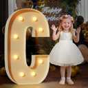 Mixifox 3FT Marquee Letters C, Large Light Up Letters 3 Feet Tall with Lights, Big Letter for Wedding, Engagement, Graduation, Birthday Party Decorations, Pre-Cut Foam Board Kit