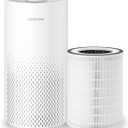 CUCKOO True HEPA Air Purifier Bundle with Extra Filter, Up to 456 sq. ft., 3-Stage Filter with H13 HEPA and Activated Carbon, Small Air Purifiers for Home Bedroom, White (CAC-I0510FW)