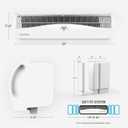 Vornado TRANSOM Window Fan with 4 Speeds, Remote Control, Reversible Exhaust Mode, Weather Resistant Case, Whole Room, Ice White